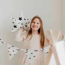 Mountain & Rabbits Bunting Banner/Fabric Flags Flag Kids Decor Wall Hanging Garland - thumbnail 2