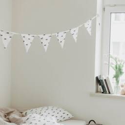Mountain & Rabbits Bunting Banner/Fabric Flags Flag Kids Decor Wall Hanging Garland - thumbnail 4