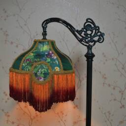 Handmade Secret Garden Lampshade Printed Silk Retro Style - thumbnail 2