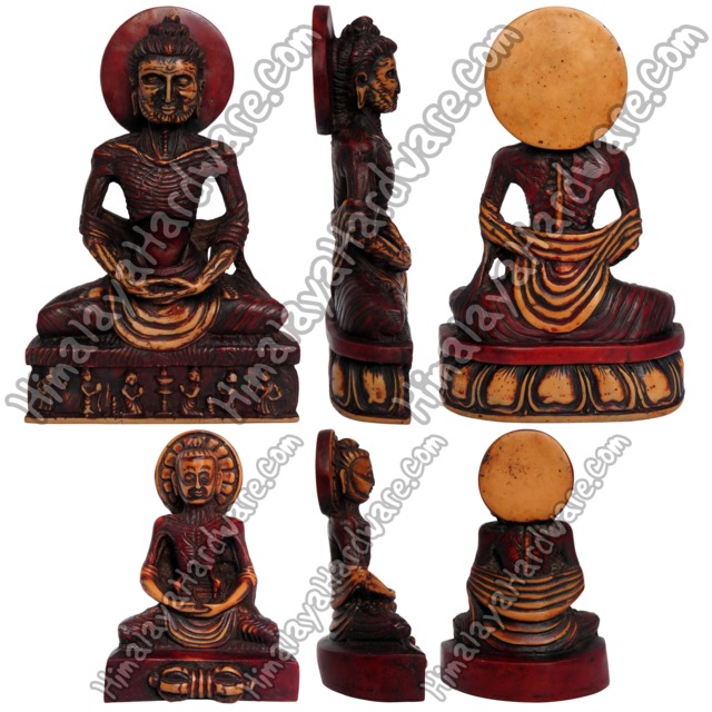 Fasting Buddha Of Lahore Resin Statue Sculpture Figure Buddhist Murti Starving - image 1