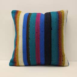 Throw Pillow 18x18 Inches 45x45 cm Turkish Kilim Cover Home Living Design Rustic Deor Sofa 4Kbf-764 - thumbnail 1