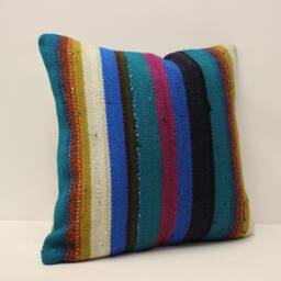 Throw Pillow 18x18 Inches 45x45 cm Turkish Kilim Cover Home Living Design Rustic Deor Sofa 4Kbf-764 - thumbnail 2