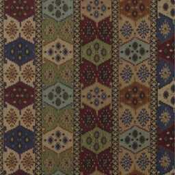 Warwick Anthropology Kilim Fabric Upholstered Footstool - Coffee Table Footrest Wooden Legs - thumbnail 4