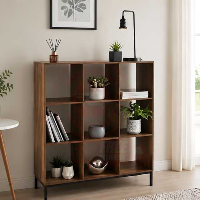 9 Cube Wooden Storage Bookcase Shelving Unit Display Organizer For Living Room Bedroom Office Home - image 1