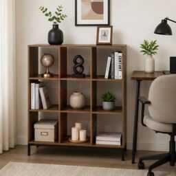 9 Cube Wooden Storage Bookcase Shelving Unit Display Organizer For Living Room Bedroom Office Home - thumbnail 3