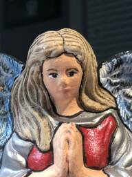Handmade Praying Angel Dry Brushed Ceramic Art By Marie Weaver - thumbnail 1