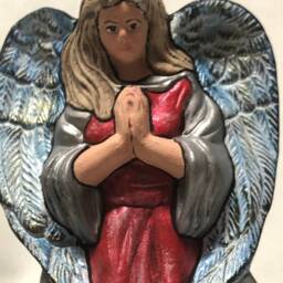 Handmade Praying Angel Dry Brushed Ceramic Art By Marie Weaver - thumbnail 4