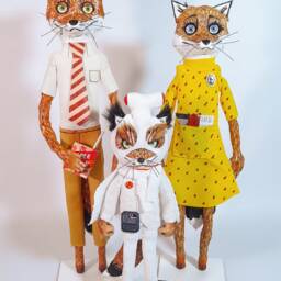 Fantastic Mr. Fox, Art Dolls./Three Figures - Dolls - Original Art Figurative Collectible Doll Gift Handmade Dolls - thumbnail 2
