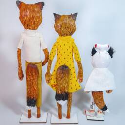 Fantastic Mr. Fox, Art Dolls./Three Figures - Dolls - Original Art Figurative Collectible Doll Gift Handmade Dolls - thumbnail 4