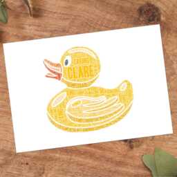 Personalised Rubber Duck Word Art Print - Custom Gift - thumbnail 3