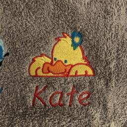 Duck Towel - Personalised Face Cloth/Hand Bath = Embroidered - thumbnail 3