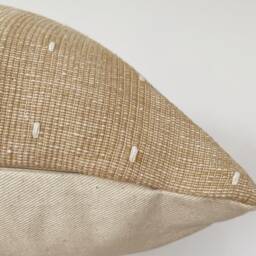 Lumbar Pillow Cover Tan Color Dots Design - thumbnail 3