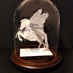 Pegasus, Horse Or Unicorn Business Card Sculpture -Any Theme, Hobby, Sport Profession - thumbnail 3