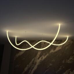 Chandelier Lighting Dining Room Modern Neon Light, Pendant Light Living Room, Ceiling Hanging Lamp, Led Chandelier, Linear - thumbnail 1