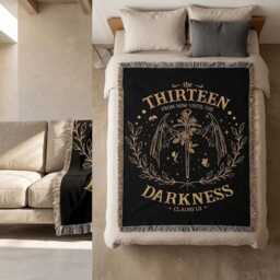 The Thirteen Woven Blanket, Throne Of Glass Throw, We Are Throw From Now Until Darkness Claims Us Decor - thumbnail 2