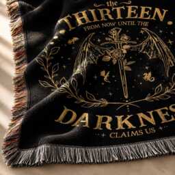 The Thirteen Woven Blanket, Throne Of Glass Throw, We Are Throw From Now Until Darkness Claims Us Decor - thumbnail 4