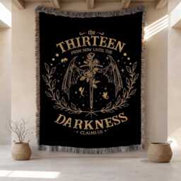 The Thirteen Woven Blanket, Throne Of Glass Throw, We Are Throw From Now Until Darkness Claims Us Decor - thumbnail 1