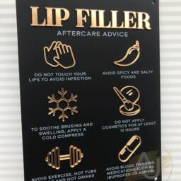 Lip Filler Aftercare Acrylic Sign - Clinic Decor, Business - thumbnail 2