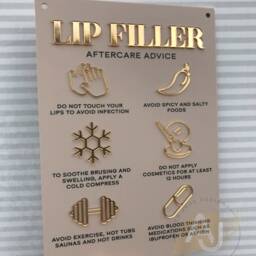 Lip Filler Aftercare Acrylic Sign - Clinic Decor, Business - thumbnail 3