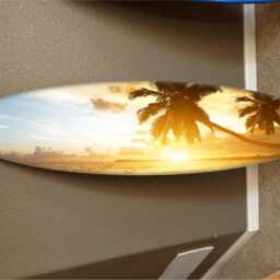 4' Custom Surfboard Wall Hanging Hawaiian Beach Decor - thumbnail 2