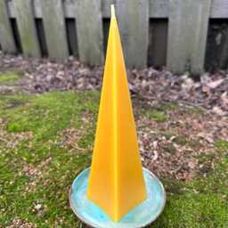 Obelisk Beeswax Candle 100% Pure, Hand Poured Altar Candle - thumbnail 3