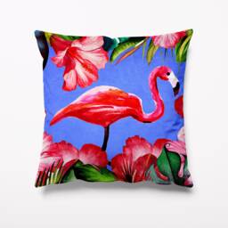 Flamingo Tropical Garden Cushion - Waterproof Outdoor Water Resistant Cushions Pillows 18 - thumbnail 1