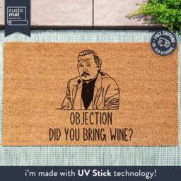 Objection Did You Bring Wine - Doormat Funny Court Case Amber Heard Depp Vs Johnny - thumbnail 1