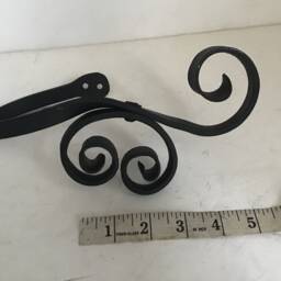 Scrolled Holdbacks Curtains Tie Backs Set Iron Hand Forged - thumbnail 4