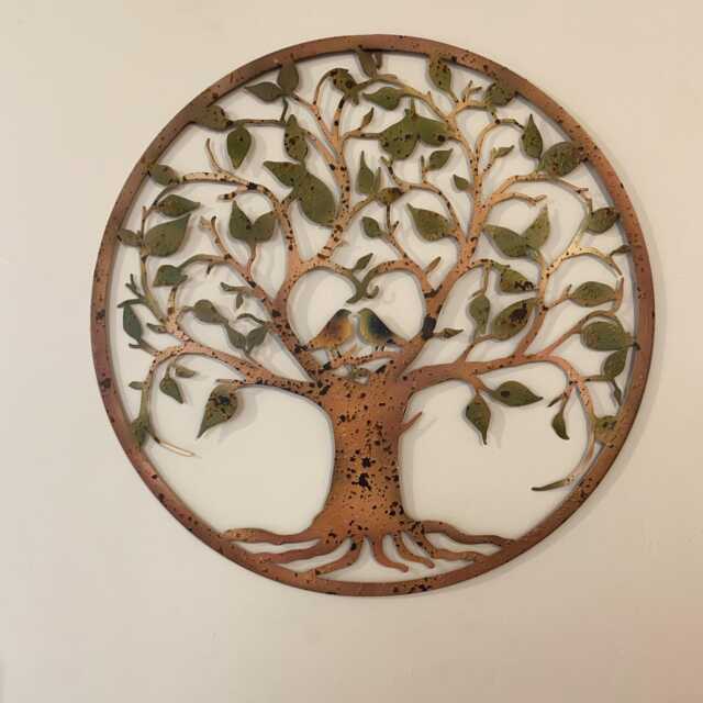 Love Birds Large Rusty Metal Wall Plaque - Home & Garden Art Hand Finished - image 1