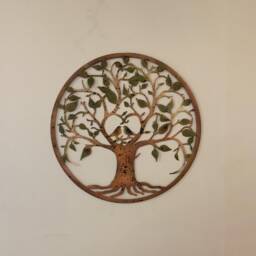 Love Birds Large Rusty Metal Wall Plaque - Home & Garden Art Hand Finished - thumbnail 3