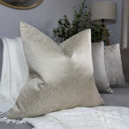 Beige Ivory Natural Luxury Cushion Cover - Textured Design Reversible Pillow Case For Sofa Or Bed Dazzle - thumbnail 4