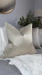 Beige Ivory Natural Luxury Cushion Cover - Textured Design Reversible Pillow Case For Sofa Or Bed Dazzle