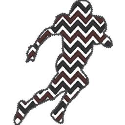 Football Player Chevron Monogram Bx Also All Other - .pes .hus .dst .vp3 .vip .xxx .exp . Jef - Embroidery Design - thumbnail 2