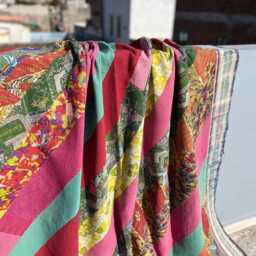 Indian Cotton Kantha Quilt Block Print Reversible Patchwork Handmade Bohemian Blanket - thumbnail 3