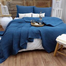 Waffle Cotton Bedspread Queen/King Size Soft Bed Throw - thumbnail 2