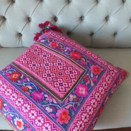 Throw Pillows Case Boho Hmong Tribal Batik Pillow Pillow - thumbnail 4