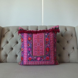Throw Pillows Case Boho Hmong Tribal Batik Pillow Pillow - thumbnail 3