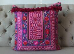 Throw Pillows Case Boho Hmong Tribal Batik Pillow Pillow - thumbnail 1