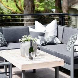 Angus -- Indoor/Outdoor Black & White Striped Pillow Cover Outdoor Pillows Waterproof Porch Lumbar - thumbnail 4