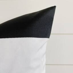 Angus -- Indoor/Outdoor Black & White Striped Pillow Cover Outdoor Pillows Waterproof Porch Lumbar - thumbnail 2