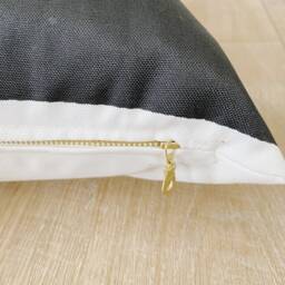 Angus -- Indoor/Outdoor Black & White Striped Pillow Cover Outdoor Pillows Waterproof Porch Lumbar - thumbnail 3
