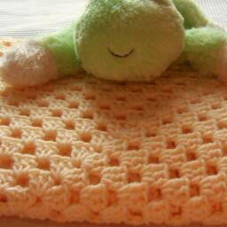 Crochet Baby Blanket, Granny Square, Afghan For Kids, Square Choose Your Color - thumbnail 3