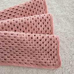 Crochet Baby Blanket, Granny Square, Afghan For Kids, Square Choose Your Color - thumbnail 4