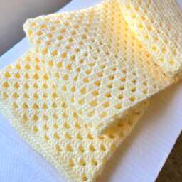 Crochet Baby Blanket, Granny Square, Afghan For Kids, Square Choose Your Color - thumbnail 2