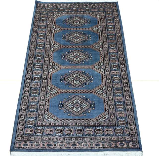3x5 Gray Color Bokhara Rug - 0.90x1.50 Bedroom Luxury Area Turkish Fine Quality Afghan - image 1