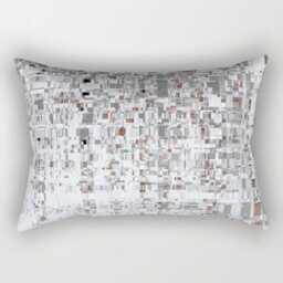 Abstract Architecture, Decorative Pillow, Home Decor, Grey, Brown, Geometric Digital Art Pillow, Contemporary Decorations - thumbnail 2