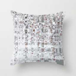 Abstract Architecture, Decorative Pillow, Home Decor, Grey, Brown, Geometric Digital Art Pillow, Contemporary Decorations - thumbnail 1