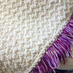 Unicorn Blanket, Hooded White, Pink, Purple, Blue, Child, Adult, Crochet, Ready To Ship - thumbnail 4