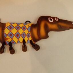 Ceramic Wall Funny Dachshund. Playful Dog. Wall Art. Dog Hanging. Hand Made Ceramics. Hanging Decor - thumbnail 3