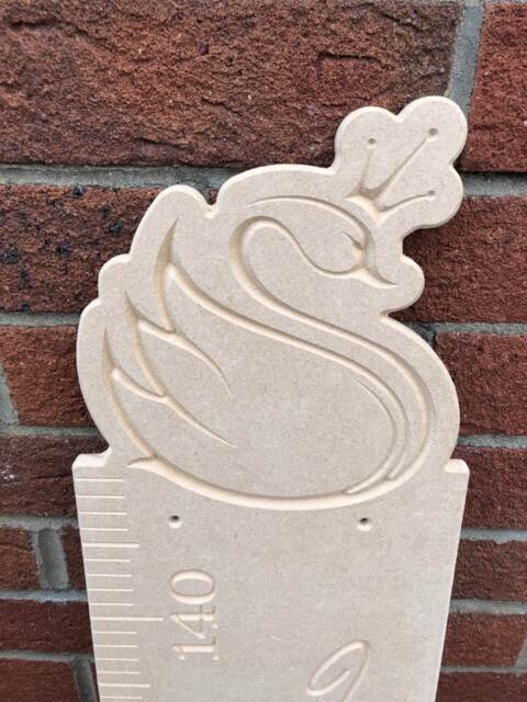 Swan Height Chart, Wooden Growth Mdf Watch Me Grow Swan Bedroom Decor - image 1